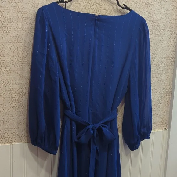 NWT DKNY Royal Blue Midi Dress, LARGE, Wedding Guest, Work, Below Knee - Picture 7 of 13